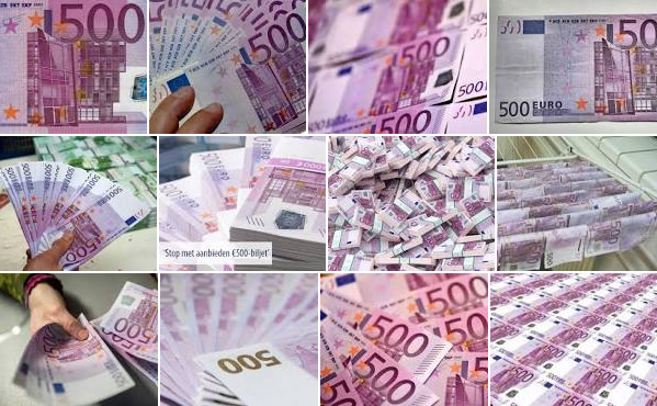 Witwassen 500 eurobiljetten